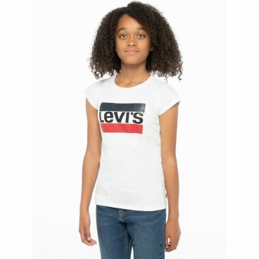 T-shirt med kortärm Barn Levi's Sportswea Vit