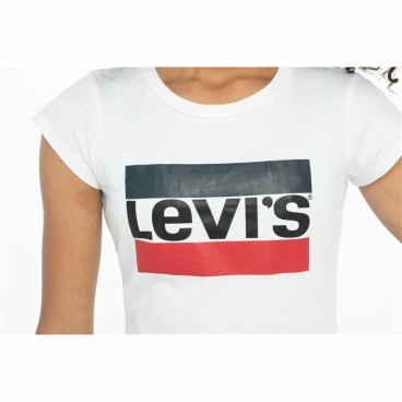 T-shirt med kortärm Barn Levi's Sportswea Vit