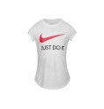 Barn T-shirt med kortärm Nike Swoosh JDI Vit