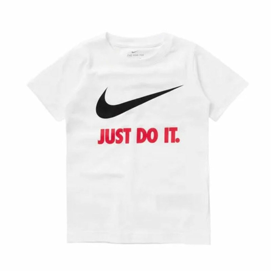 Nike 儿童 Swoosh Just Do It 白色短袖 T 恤