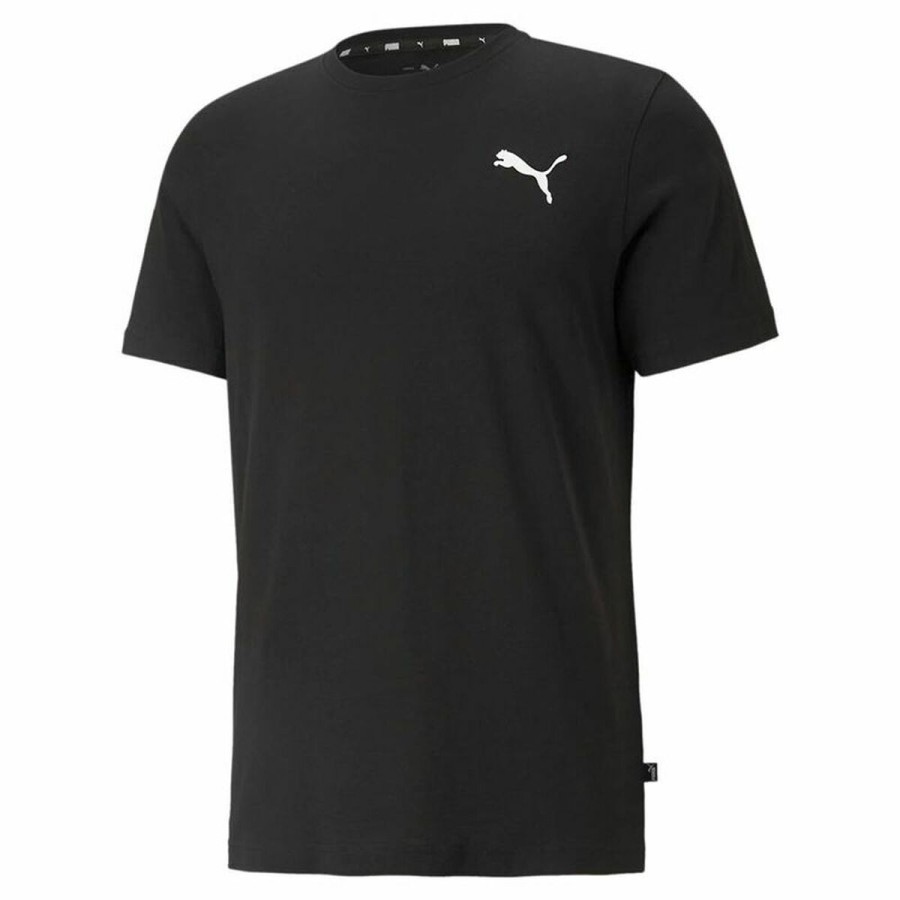 Puma 黑色小徽标男士短袖 T 恤（Essentials Small Logo