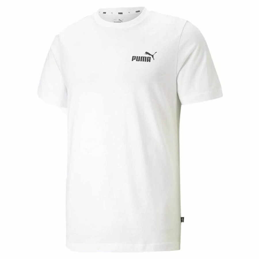 T-shirt med kortärm Herr Puma Essentials Small Logo Vit