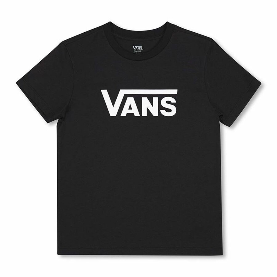 Vans 女式短袖 T 恤 Drop V SS 圆领-B（黑色