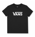 Vans 女式短袖 T 恤 Drop V SS 圆领-B（黑色