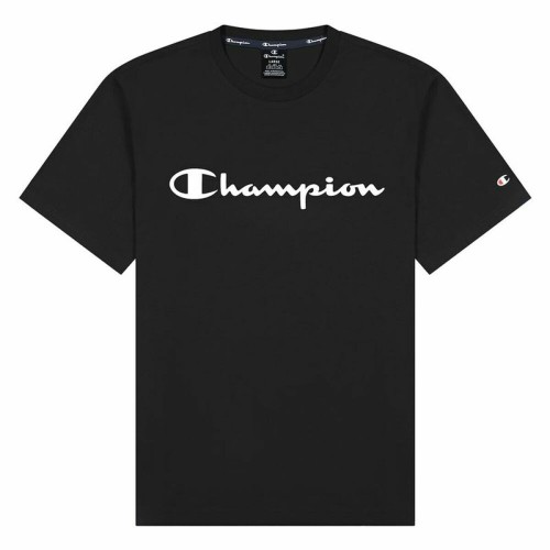 T-shirt med kortärm Champion Crewneck Script Logo M Svart