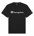 T-shirt med kortärm Champion Crewneck Script Logo M Svart