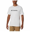 T-shirt med kortärm Herr Columbia  Basic Logo Vit Män