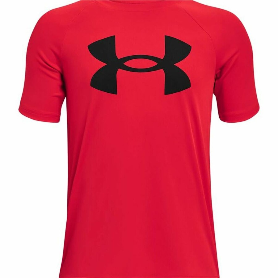 Barn T-shirt med kortärm Under Armour  Tech Big Logo Röd