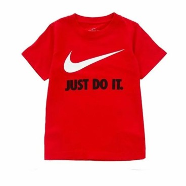 Nike 红色 Swoosh 儿童短袖 T 恤