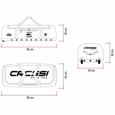 Sportväska Tuna Roll Cressi-Sub XUB976200 120 L