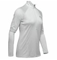 Under Armour 女式科技 1/2 拉链扭结长袖 T 恤