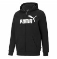 Puma 黑色大徽标男士连帽运动衫