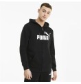 Tröja med huva Herr Puma Essentials Big Logo Svart