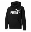 Puma 连帽运动衫，中性必备，大徽标，黑色