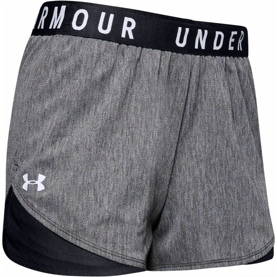 Sportshorts för kvinnor Under Armour Play Up 3.0 Twist Mörkgrå Svart