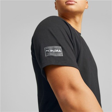 T-shirt med kortärm Herr Puma Ultrabreathe Triblend Svart