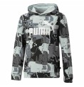 Tröja med huva Unisex Puma Essentials+ Street Art Svart Grå