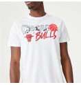 T-shirt med kortärm Herr New Era NBA Infill Graphic Chicago Bulls Vit