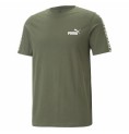 T-shirt med kortärm Herr Puma Ess Tape Camo Moss S Grön Oliv