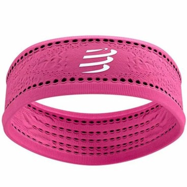 Huvudsportband Compressport Thin On/Off Fuchsia