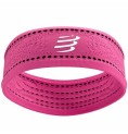 Huvudsportband Compressport Thin On/Off Fuchsia