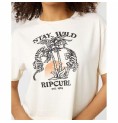 T-shirt med kortärm Rip Curl Stay Wild  Vit
