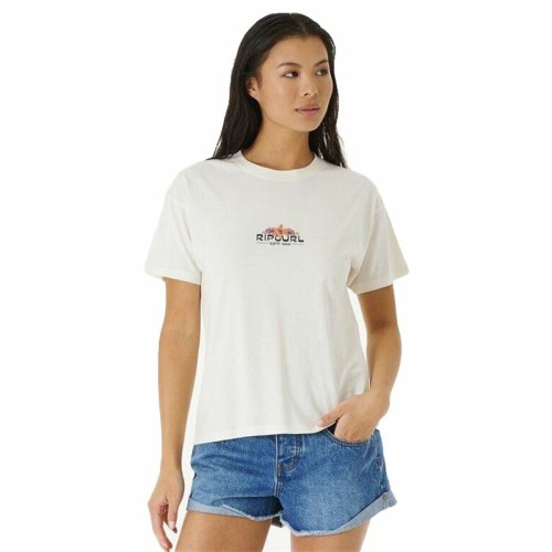 T-shirt med kortärm Rip Curl Sun Relaxed Vit