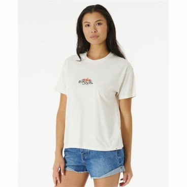 T-shirt med kortärm Rip Curl Sun Relaxed Vit