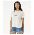 T-shirt med kortärm Rip Curl Sun Relaxed Vit