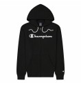 Tröja med huva Herr Champion Hooded Full Zip Svart