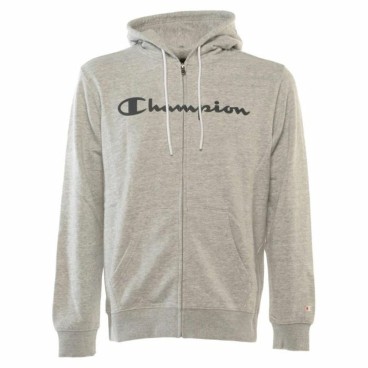 Tröja med huva Herr Champion Hooded Full Zip Grå