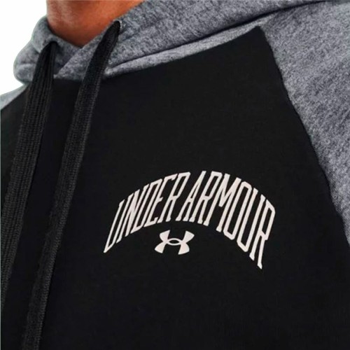 Under Armour 男式连帽运动衫 黑色印字拼色