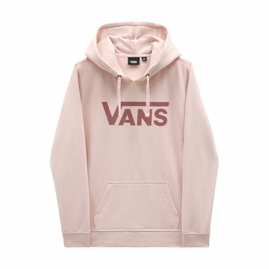 Vans 粉色 V 形徽标连帽女式卫衣