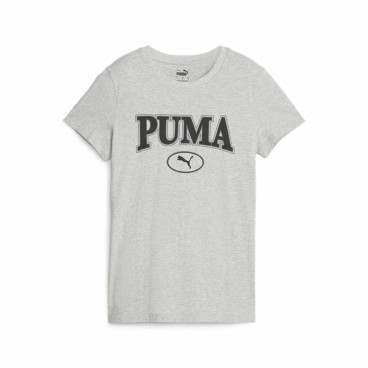 T-shirt med kortärm Puma Squad Graphicc Tlight Ljusgrå (XS)