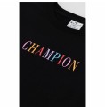 T-shirt med kortärm Dam Champion Crewneck Croptop Svart