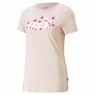 T-shirt med kortärm Dam Puma Ess+ Animal  Lax