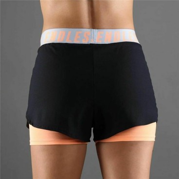 Sportshorts för kvinnor Endless Tech Iconic Orange Svart