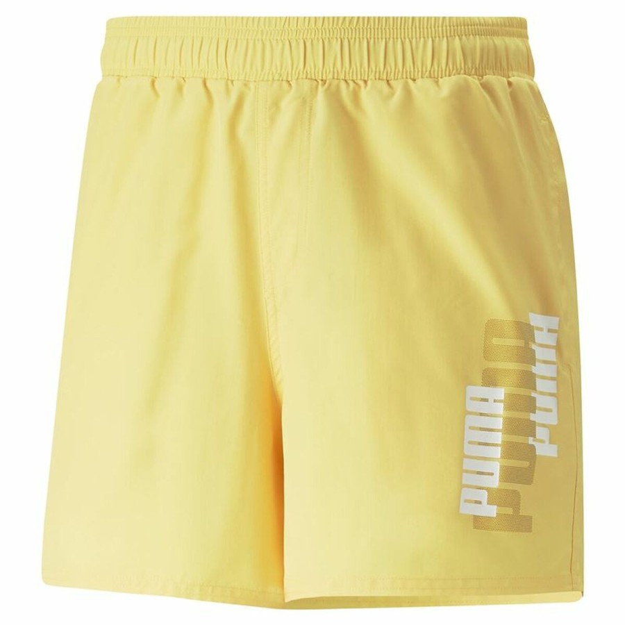 Sportshorts för män Puma Ess+ Logo Power Gul