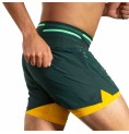 Sportshorts för män Brooks High Point 5" 2-in-1 Grön