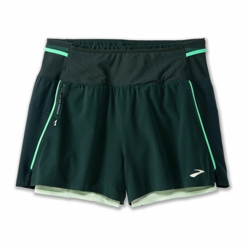 Sportshorts för kvinnor Brooks High Point 3" 2-in-1 2.0 Grön