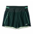 Sportshorts för kvinnor Brooks High Point 3" 2-in-1 2.0 Grön