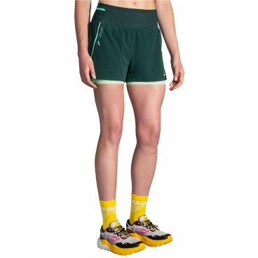 Sportshorts för kvinnor Brooks High Point 3" 2-in-1 2.0 Grön