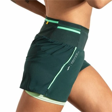 Sportshorts för kvinnor Brooks High Point 3" 2-in-1 2.0 Grön