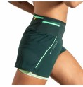 Sportshorts för kvinnor Brooks High Point 3" 2-in-1 2.0 Grön