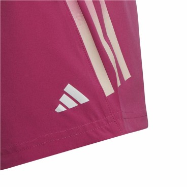 Sportshorts för barn Adidas 3 Stripes Mörkrosa