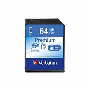 SD Minneskort Verbatim PREMIUM SDXC C10/U1 64 GB 2 g