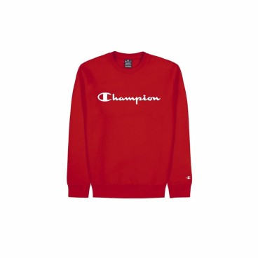 Tröja med huva Herr Champion Crewneck Vit Röd