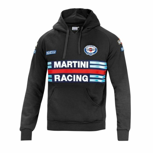 Tröja med huva Sparco Martini Racing Svart Storlek M