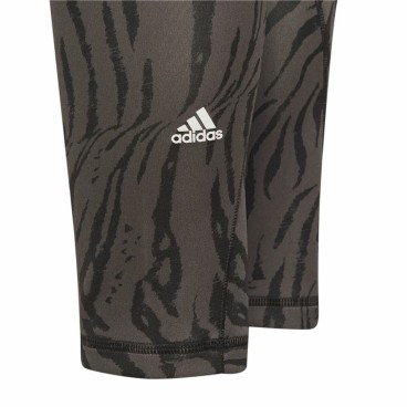 Träningsbyxa barn Adidas 7/8 Sport Animal Print Svart