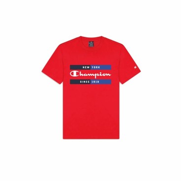 T-shirt med kortärm Herr Champion Crewneck Röd